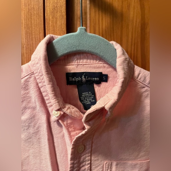 Ralph Lauren pink short sleeve button down shirt - Picture 4 of 8